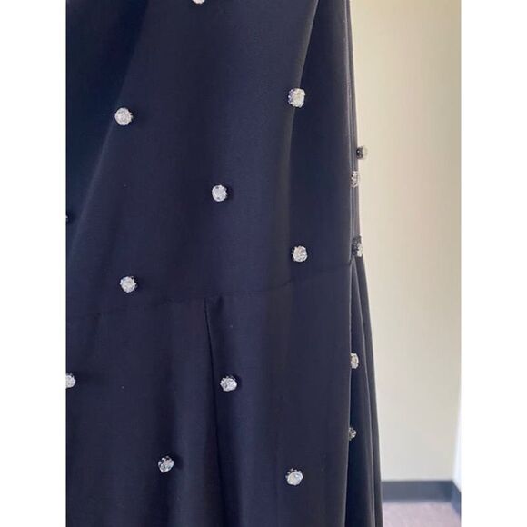 Ieena Mac Duggal NWT Sleeveless Rhinestone Encrusted Black Mini Sz 12 - Picture 5 of 9